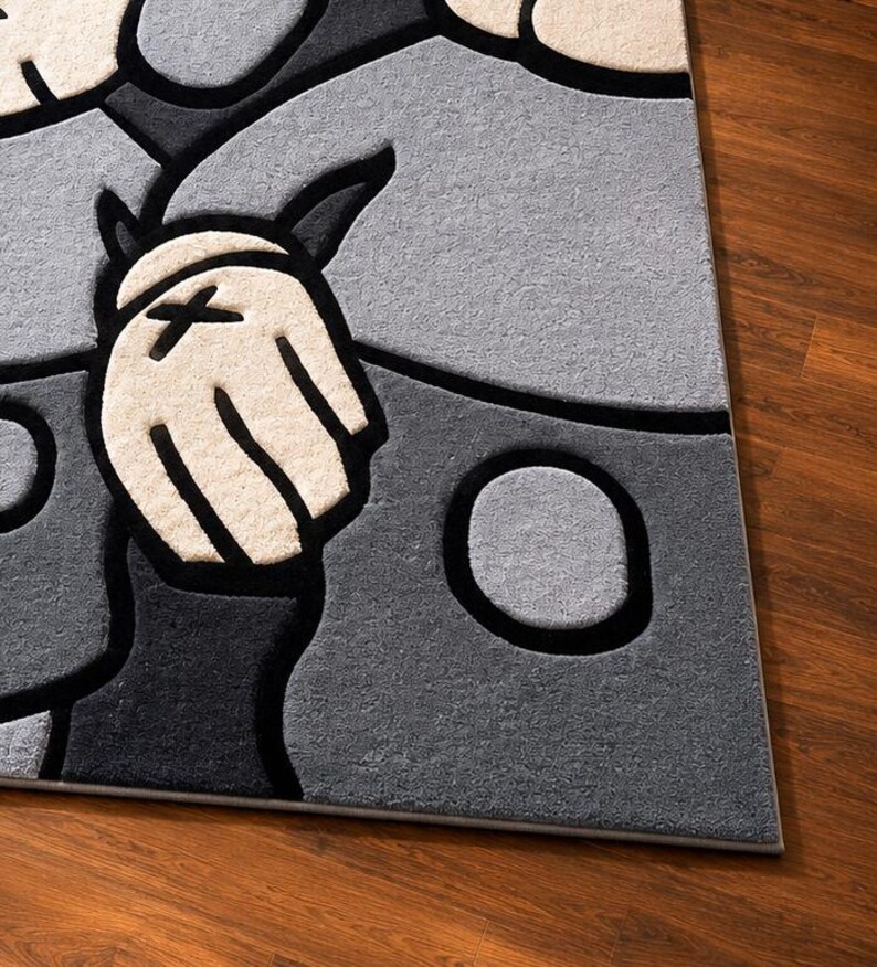 Hand Tufted KAWS Inspired Rug, Modern Abstract Area Rug, Custom Tufted Carpet, Designer Living Room Rug, Streetwear Home Decor, imagen 8