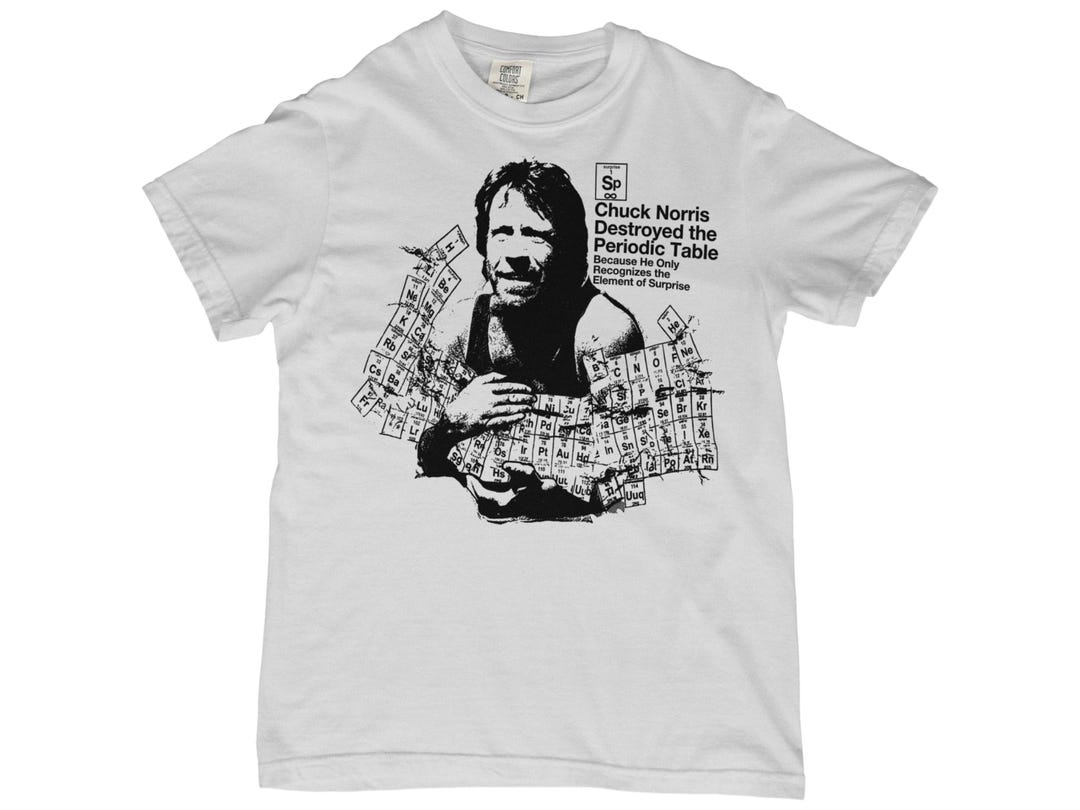 Chuck Norris Periodic Table 2000s Y2K Vintage Style Unisex Tee - Etsy