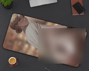 Alfombrilla de escritorio de anime Waifu, alfombrilla de ratón grande para juegos, regalo otaku