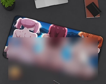 Anime Waifu Desk Mat, Kawaii Japanese Girl Gaming Mouse Pad