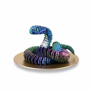 3D Gelenkdrache Schlange Figur - Schillernde Harz Kreatur, Benutzerdefinierte Größe Büro Dekor