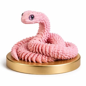 Serpent Articulé Flexibel 3D-tryckt dekor - Skimrande PLA-skrivbordsprydnad, Unik antistress-bärbar present