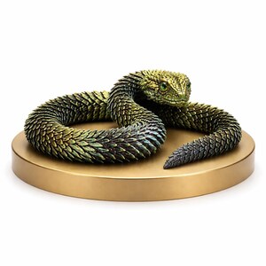 Ledad drake-ormfigur – skimrande 3D-kontorsinredning, anpassningsbar