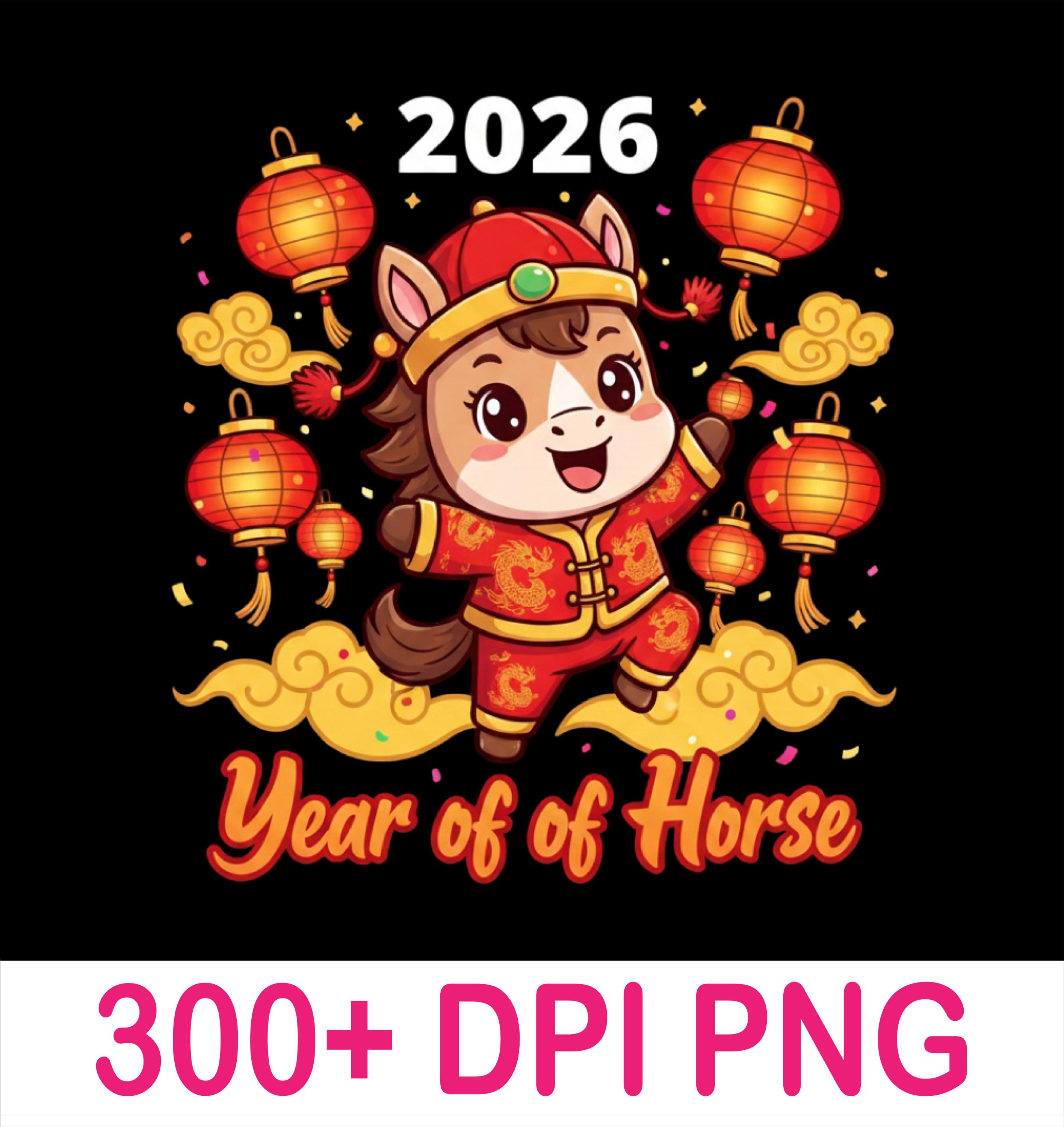 Year of the Horse 2026 Png Bundle, Year of the Horse Spring Festival ...