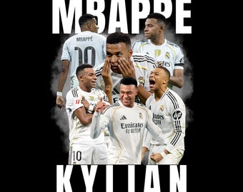 Kylian Mbappe Fußball T-Shirt Design, PNG Download