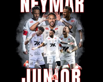 Neymar JR Football PNG Design, T-Shirt Graphic (Digital Download)