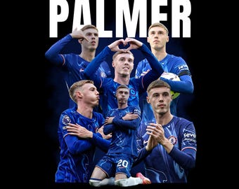 Cole Palmer Football T-Shirt Design, PNG Download