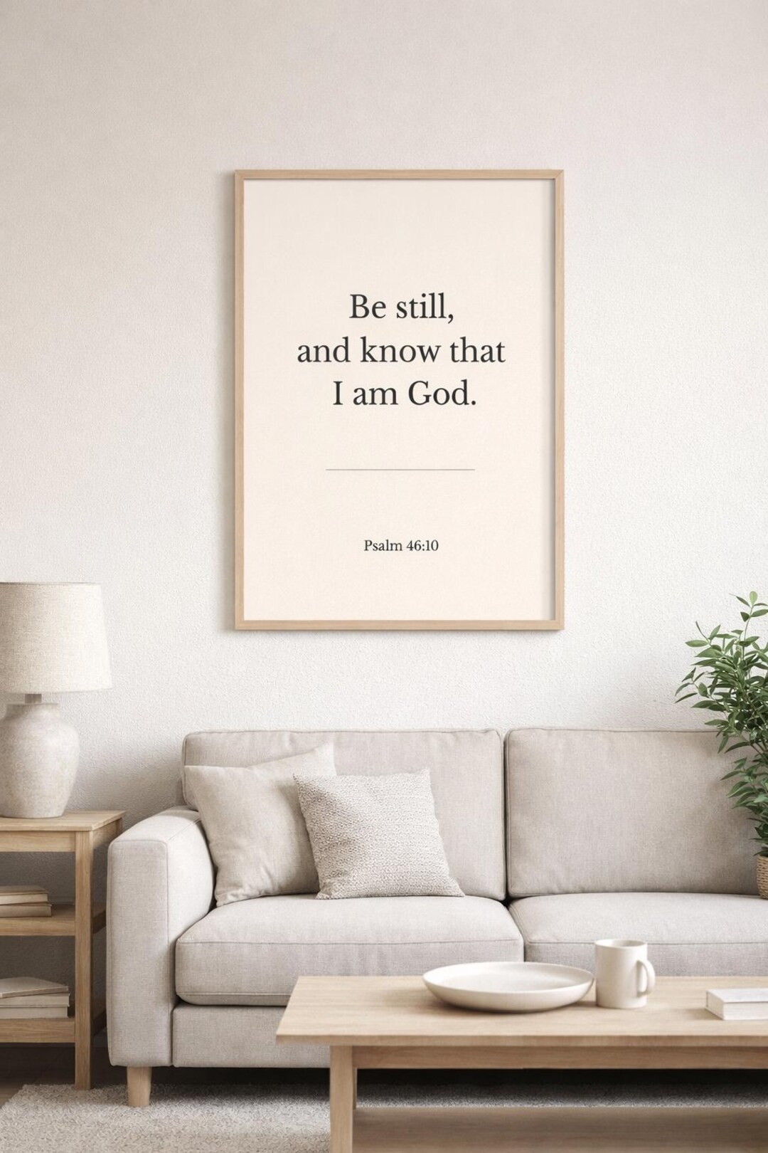 Psalm 46:10 Printable | Minimalist Bible Verse Wall Art (digital ...