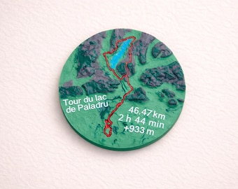 Carte topographique 3D personnalisée - Randonnée/Trail/Running/Cyclisme