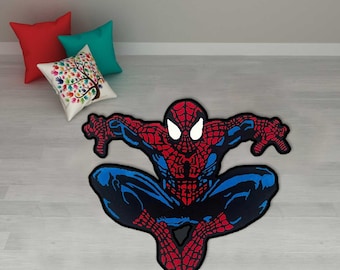 Tappeto Spiderman, tappeto con motivo a cartoni animati, tappeto per cameretta, tappeti per bambini, regalo per lui, regalo per lui, tappeto con motivo Spiderman, Spider-Man, tappeto SpiderMan, tappeto personalizzato