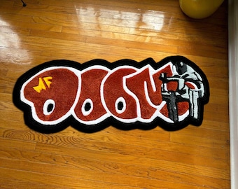 Alfombra mf doom, alfombra Doctor doom, alfombra inspirada en Quasimoto, alfombra Quasimoto, alfombra personalizada, alfombra de sala de estar, Quasimoto 'Lord Quas', alfombra de hip hop, personalizada
