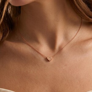 Heart Charm Necklace, Minimalist Heart Pendent Necklace, Custom Initial Heart Bracelet, Personalized Jewelry