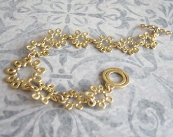 Gold Flowers Bracelet