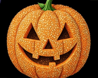 Rhinestone Pumpkin PNG, Bling Pumpkin Sublimation, Halloween Iron On Design, Viral Fall PNG, Burnt Orange Autumn Clipart, High Quality