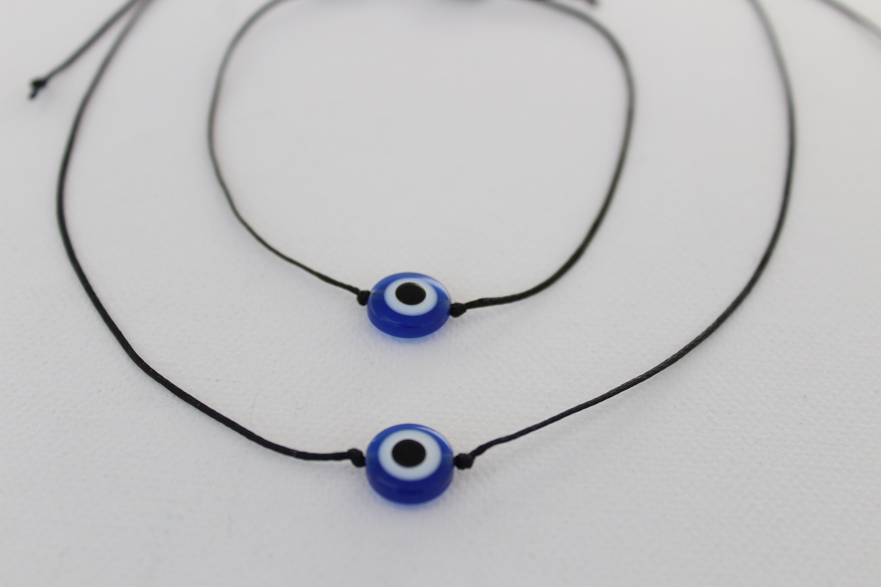 Evil eye choker necklace beaded rope bracelet positive | Etsy
