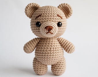 Amigurumi Mini Teddy Bear Crochet Pattern PDF digital Kawaii Stuffed Animal Toy Tutorial pdf