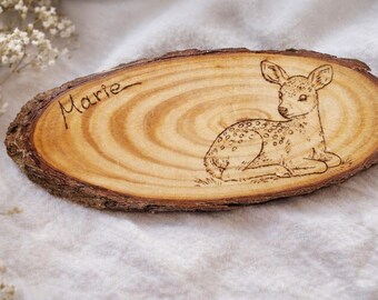Rodaja de madera personalizada con pirograbado - regalo de madera - posavasos - letrero - decoración