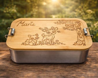 Panera personalizada con tapa de madera – hecha a mano y única