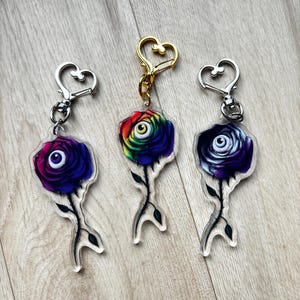 15 LGBTQIA+ keychains flower, pride month, pride keychains, cute gift, love, hand made, PNG, pride flag, June month, decoration