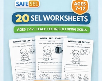 20 Emotional Regulation and Coping Skills Worksheets Ages 7–12