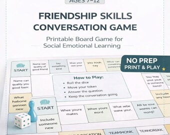 Friendship Skills Board Game for Kids Ages 7–12