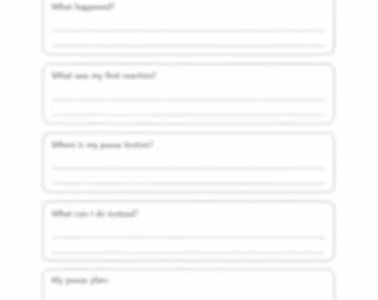 Self-Control Pause Think Choose Worksheet Ages 7–12