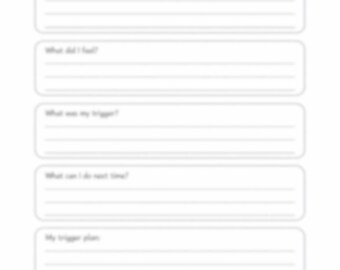 Emotional Trigger Tracker and Body Signals Worksheet Ages 7–12