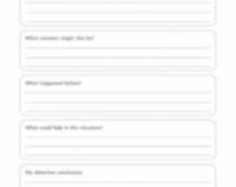 Emotion Detective, Feelings and Body Clues Worksheet
