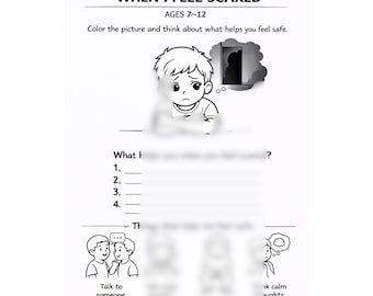 Fear, Anxiety and Coping Skills Worksheet Ages 7–12