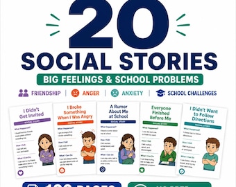 20 Social Stories for School, Coping and Friendship Skills