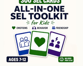 300 Communication Cards for Kids: Emotional Regulation, Coping Skills and Social Skills
