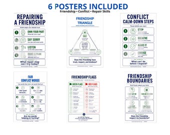 Friendship and SEL Classroom Posters for Ages 7–12