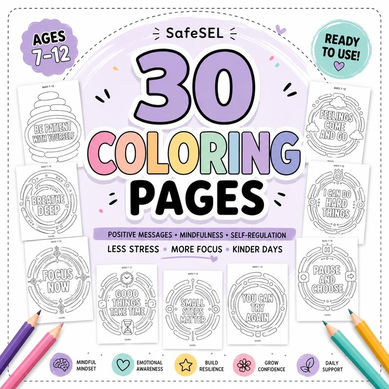30 Motivational Coloring Pages