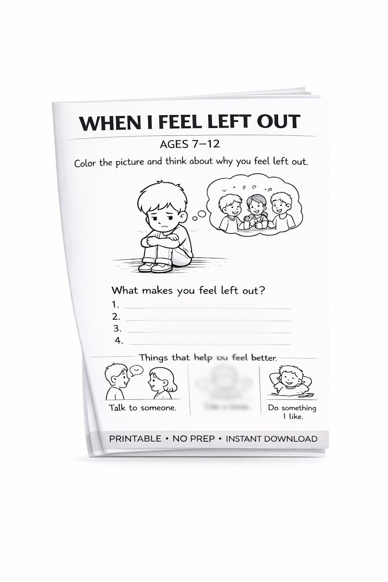 Feeling Left Out Worksheet for Kids