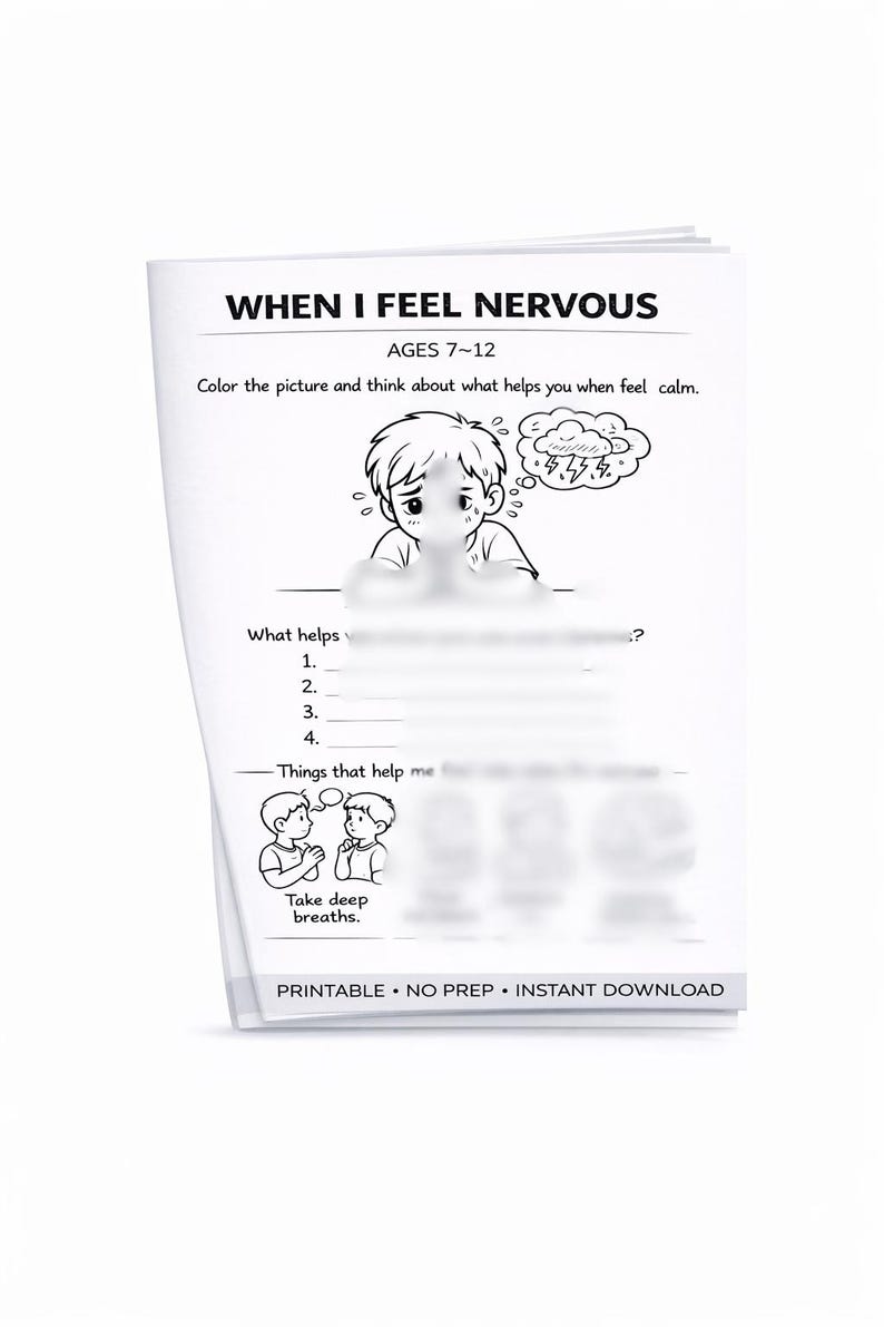 Anxiety Worksheet for Kids