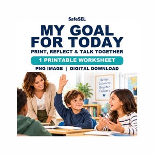Daily Goal Setting Worksheet for Kids: Plan and Reflect