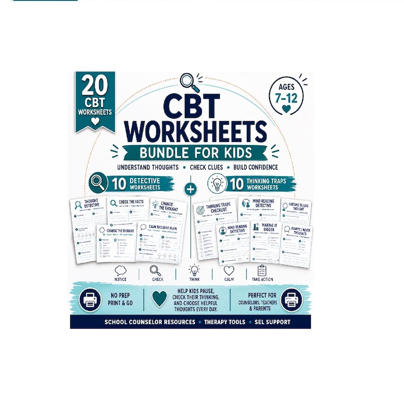 CBT Therapy Worksheets for Kids