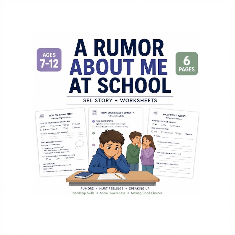 Social Story Worksheets for Kids Ages 7-12