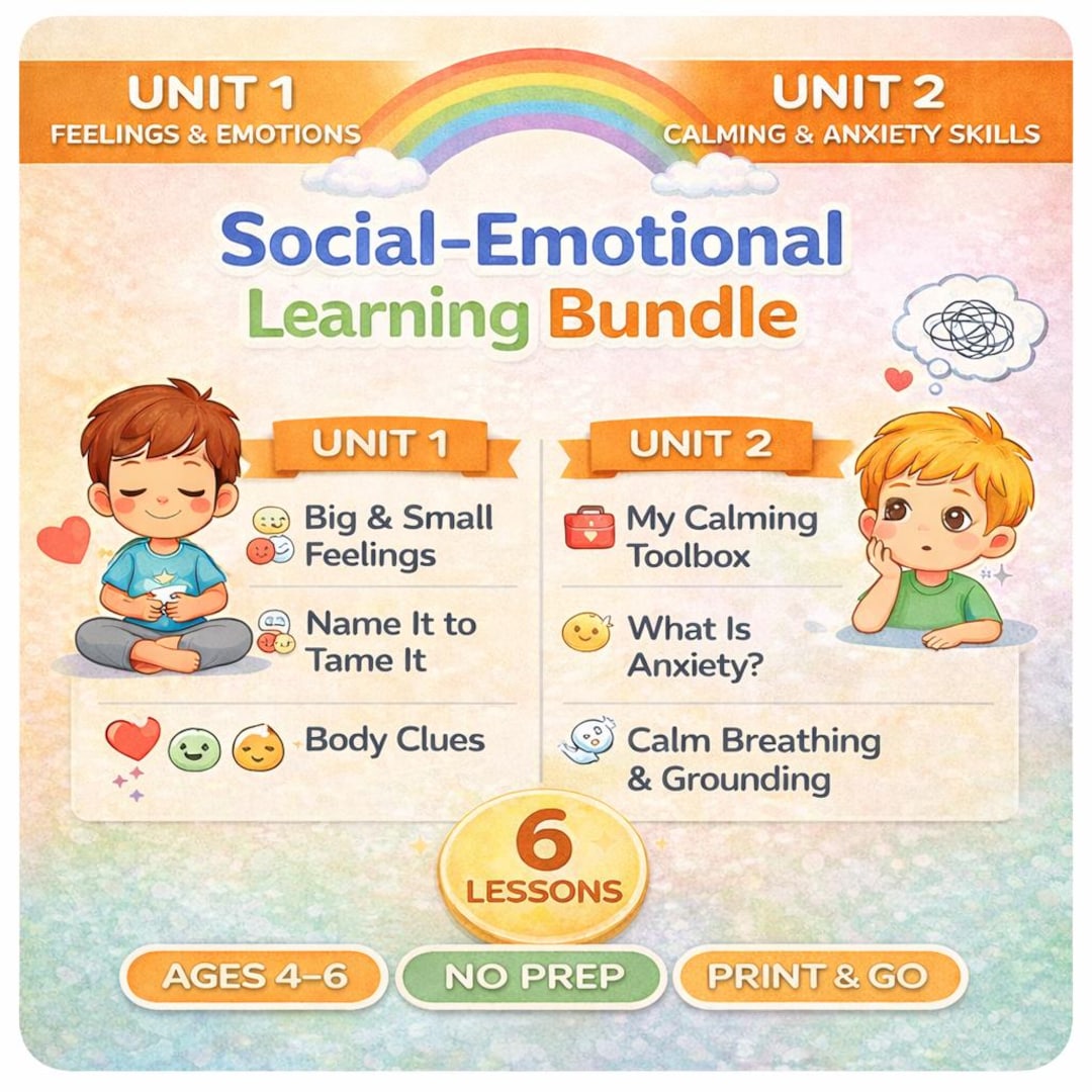 Unit 1-2: Lesson 1-2-3-4-5-6-understanding Emotions/ Social Emotional ...