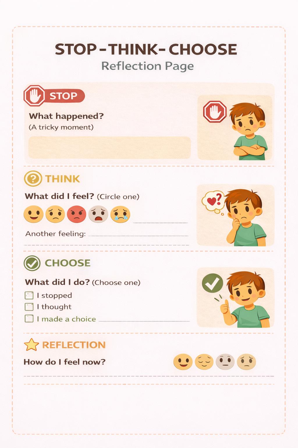 STOP Strategy & Better Choices Toolkit (ages 7–9) | Self-control SEL ...