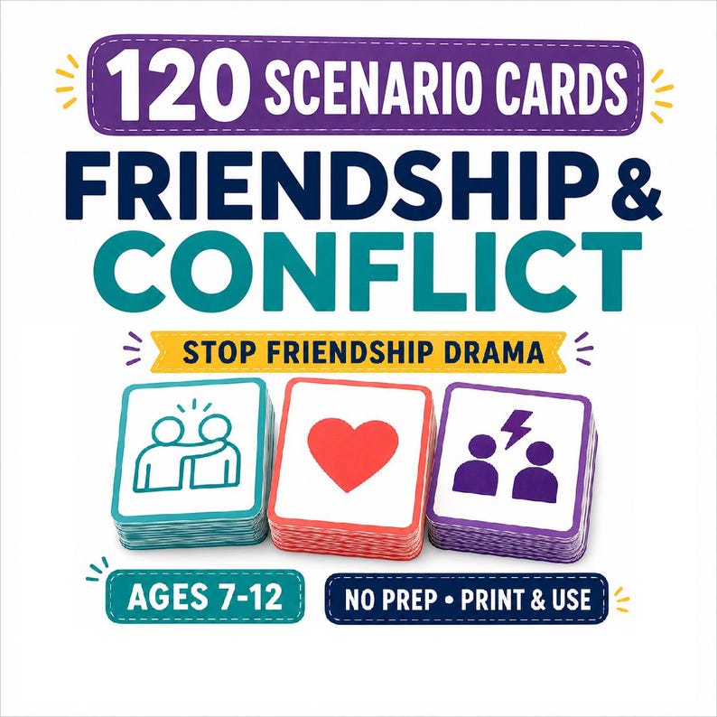 120 Scenario Cards Friendship Conflict