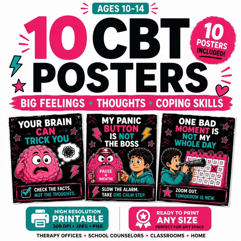 Therapy office decor Classroom Posters