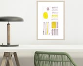 Cells of Energy, Original art, Set of originals, Wall hanging, Home decor, Unique art, Gift for her, Natural style, Zen art, Golden yellow