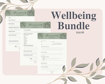 Digital Wellness Journal Bundle | Self-Care & Mindfulness Printables