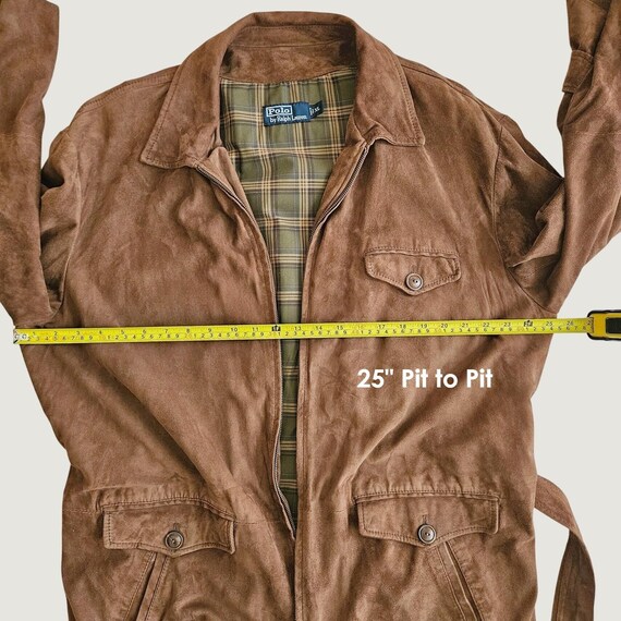 Vintage Suede 1990's  Polo Ralph Lauren Mens Jack… - image 13