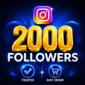 Instagram Followers, Real 2000 Follows| Fast Instant Delivery | Real Organic Growth | Social Media Boost product logo