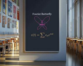 Ensemble d'affiches de la série Fourier - Arts STEM mathématiques et scientifiques (impressions numériques A3 A4)