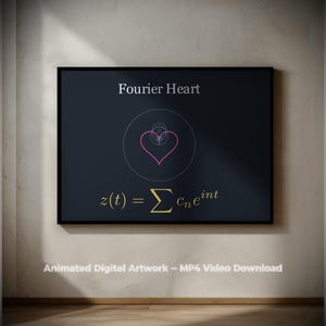 4K Animated Math Art Videos – Fourier Heart, Butterfly, Dragon (Digital Download)
