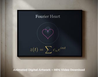 Vídeos de arte matemático animados en 4K: Corazón de Fourier, Mariposa y Dragón (Descarga digital)