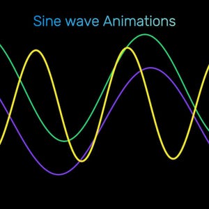 Paquete de animación de ondas sinusoidales: vídeos de matemáticas y física (16x9 y 9x16)